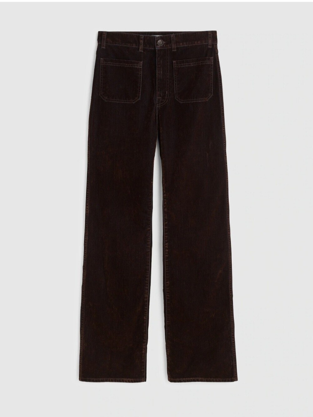 NWT Madewell Size 31 Brown Velvet Cleo Straight-Leg Jeans